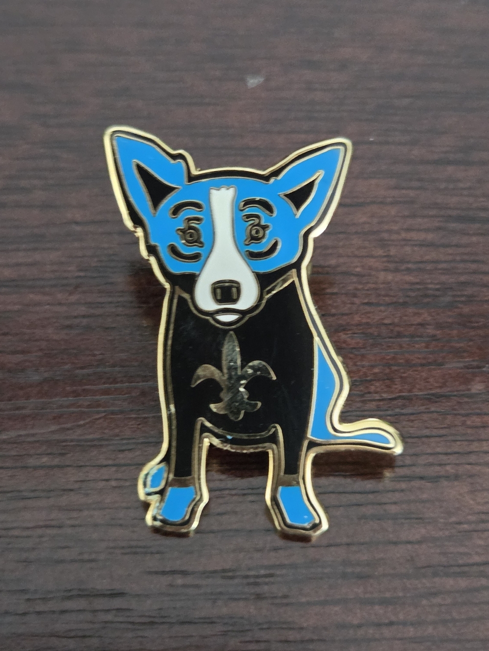 Blue Dog Enamel Lapel Pin - Decorative Pet Accessory